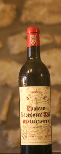 Vin rouge, Château Labegorce Zede 1961