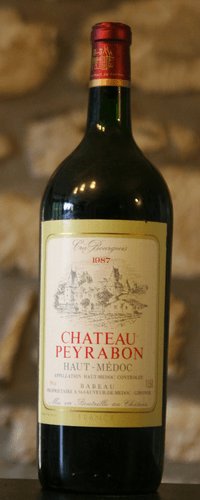 Vin rouge, Château Peyrabon, magnum 1987