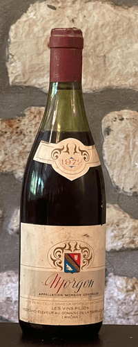 Vin rouge,Morgon, Domaine de la Tourelle, Les Vins Pillon 1972