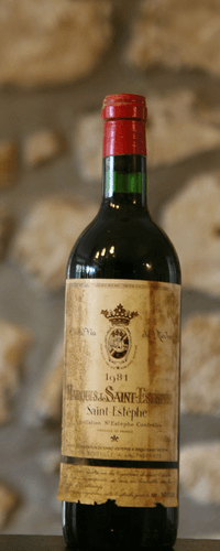 Vin rouge, Château Marquis St Estephe 1981