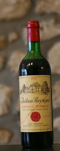 Vin rouge, Château Recougne 1975