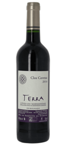 Vin rouge, Clos Cavenac, terra 2016