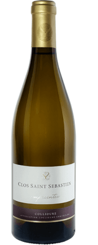 Vin blanc, Domaine Saint Sebastien, empreintes, Collioure Blanc 2011