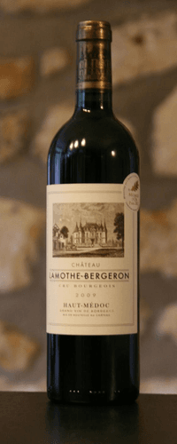 Vin rouge, haut Medoc, Chateau Lamothe Bergeron 2009