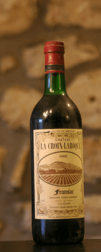 Vin rouge, Château la Croix Laroque 1986