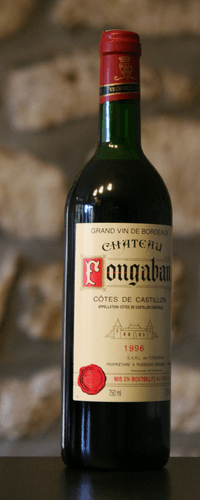 Vin rouge, Cote de Castillon, Chateau Fongaban 1996