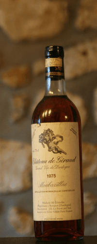 Vin blanc moelleux, Château de Geraud 1975