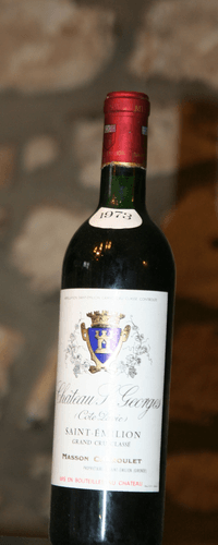 Vin rouge, Château St Georges 1973