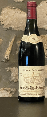 Vin rouge, Saint Nicolas de Bourgueil, Domaine de la Coudray 1987