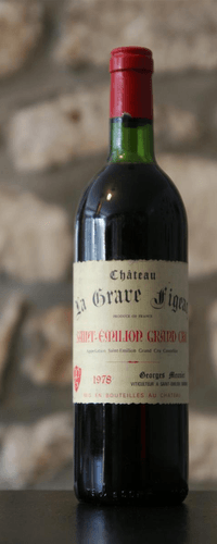 Vin rouge, Chateau la Grave Figeac 1978