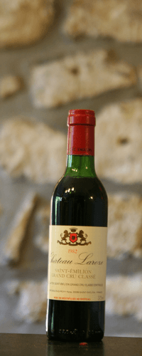 Vin rouge, Château Laroze, demie bouteille 1982