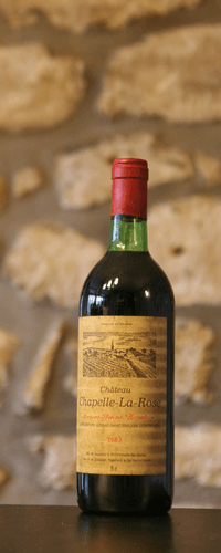 lussac St Emilion, vin rouge,Château La Chapelle la Rose 1982