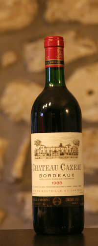 Vin rouge, Château Cazeau 1988