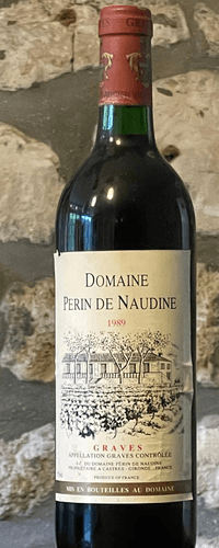 Vin rouge, Graves, Domaine Perin de Naudine 1989