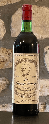 Vin rouge, Bordeaux, Philippe de Rothschild, le Baron Berger 1980