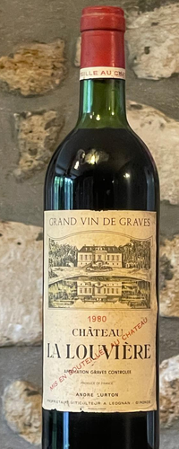 Vin rouge, Graves, Château la Louviere 1980