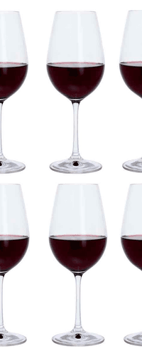 Six Red Wine Glass, Set of 6
