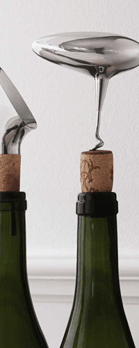 sky wine set, pourer and corkscrew