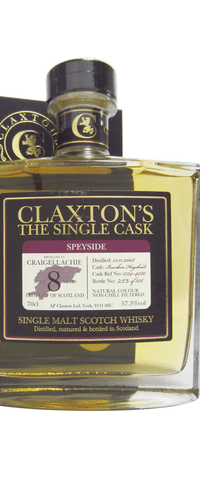 Craigellachie - Claxton's Single Cask #1724-4280 2008 8 year old Whisky
