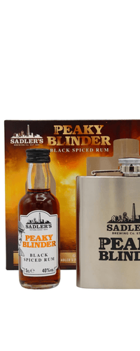 Peaky Blinders - Gift Pack - Hip Flask & Miniature Spiced Rum