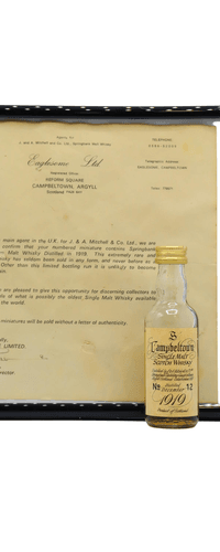 Springbank - Single Malt Scotch Miniature 1919 50 year old Whisky