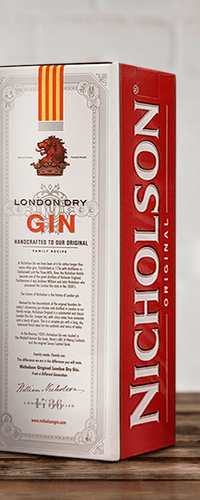 Nicholson Gin London Dry Gin With Heritage Box