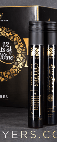 12 Nights Of Wine Gift Box, 40% Off With Free Shipping, 12 Tubes Of Wine With Tasting Notes