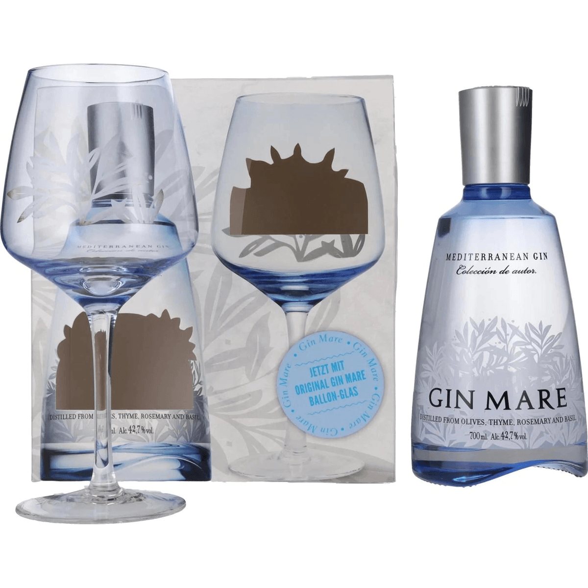 Gin Mare 2 x 70CL + 4 verres