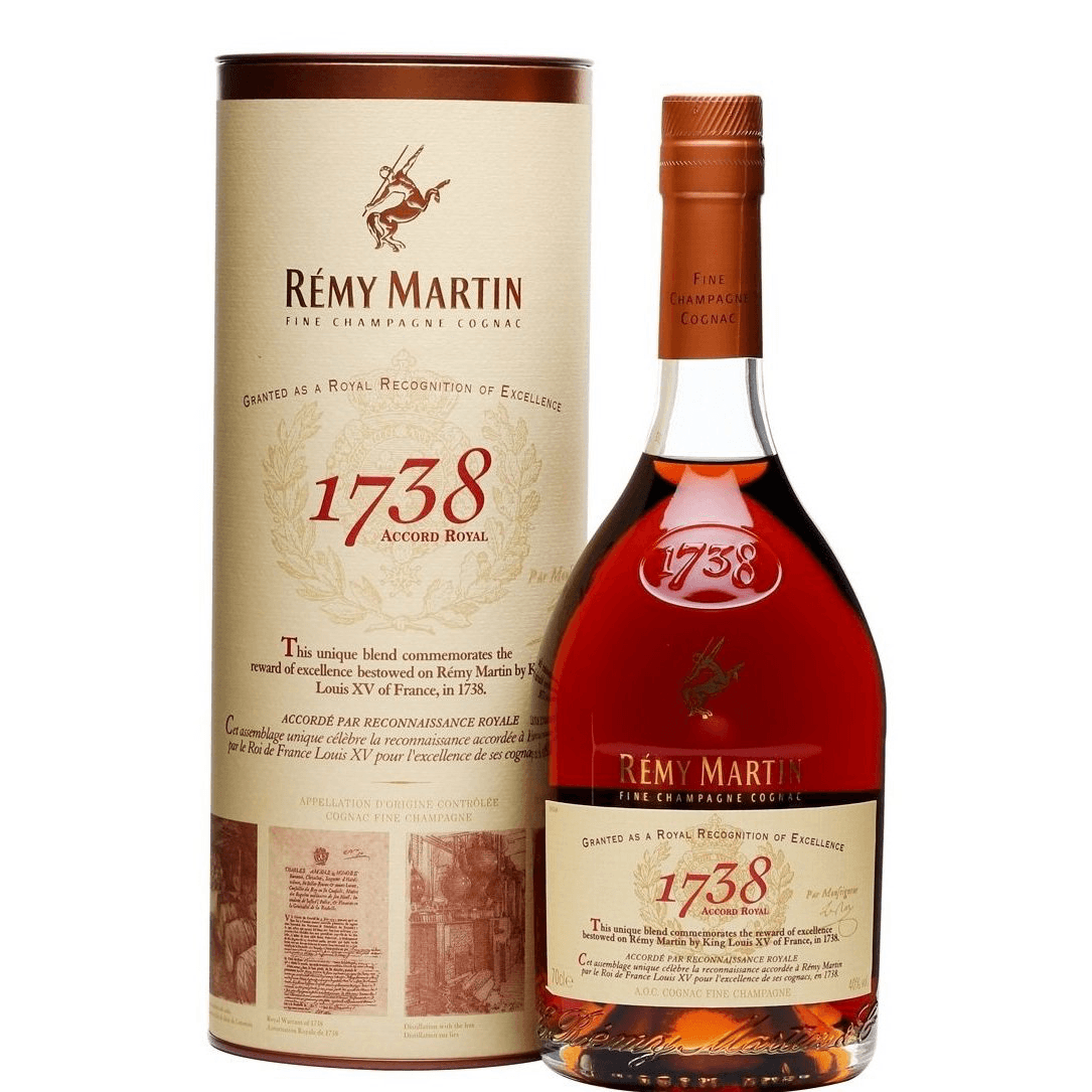 Remy Martin 1738 Accord Royal In Cognac 40% Winebuyers Giftbox | Champagne Vol. 0,7L Fine