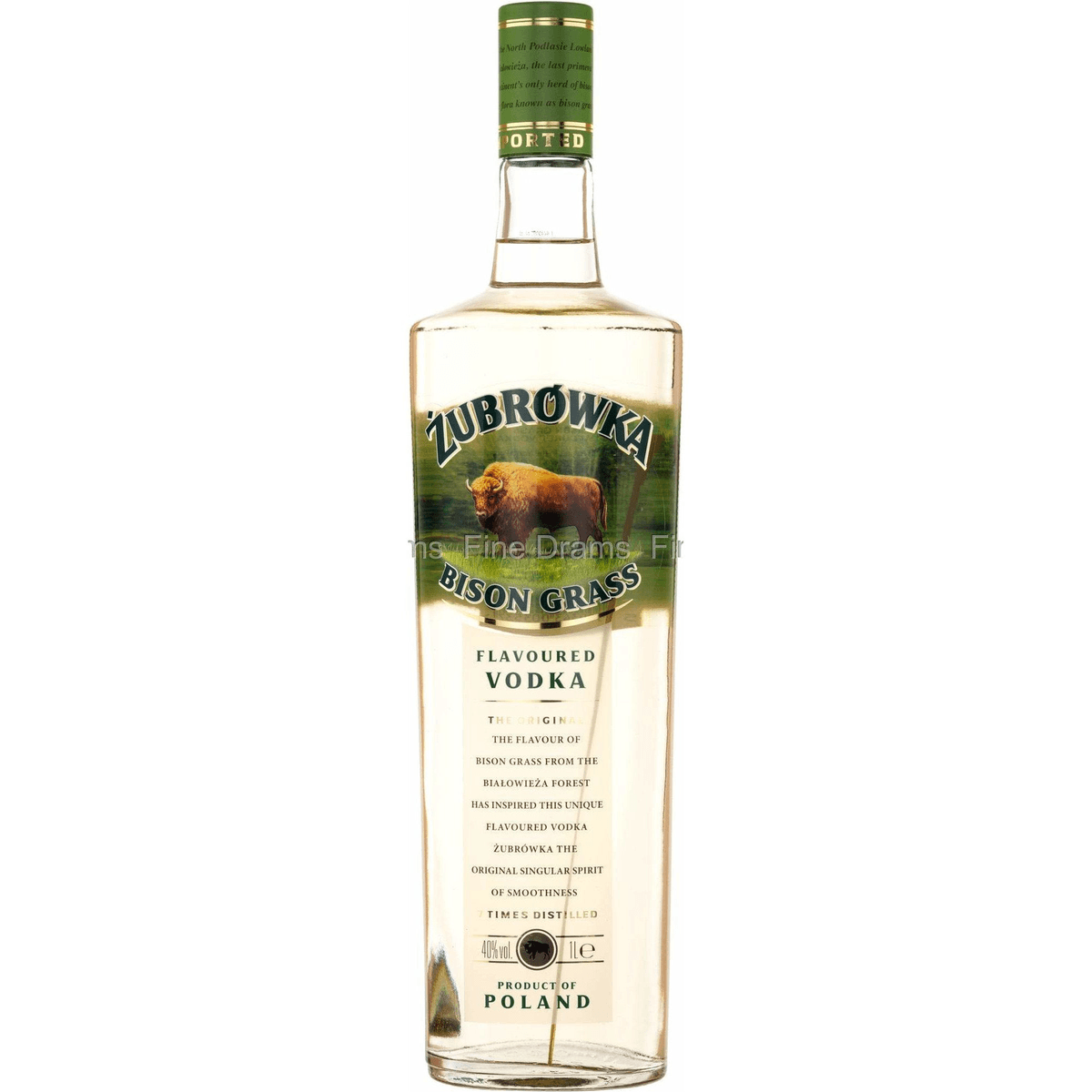 Winebuyers 40% Grass | Vol. Zubrowka 1L Bison Vodka Flavoured
