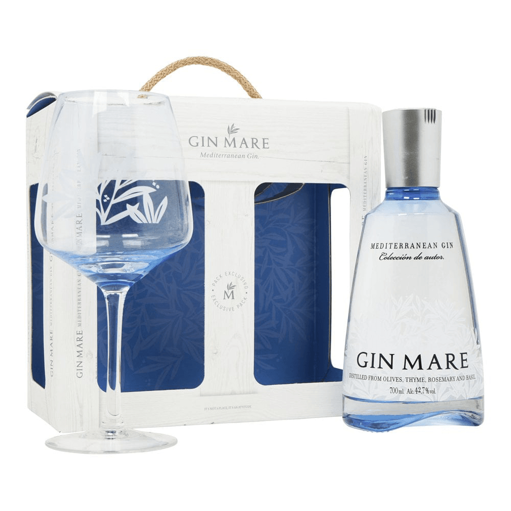 | Vol. Mare 42,7% Mediterranean Glasses 2 Gin Gin In Giftbox Winebuyers With 0,7L