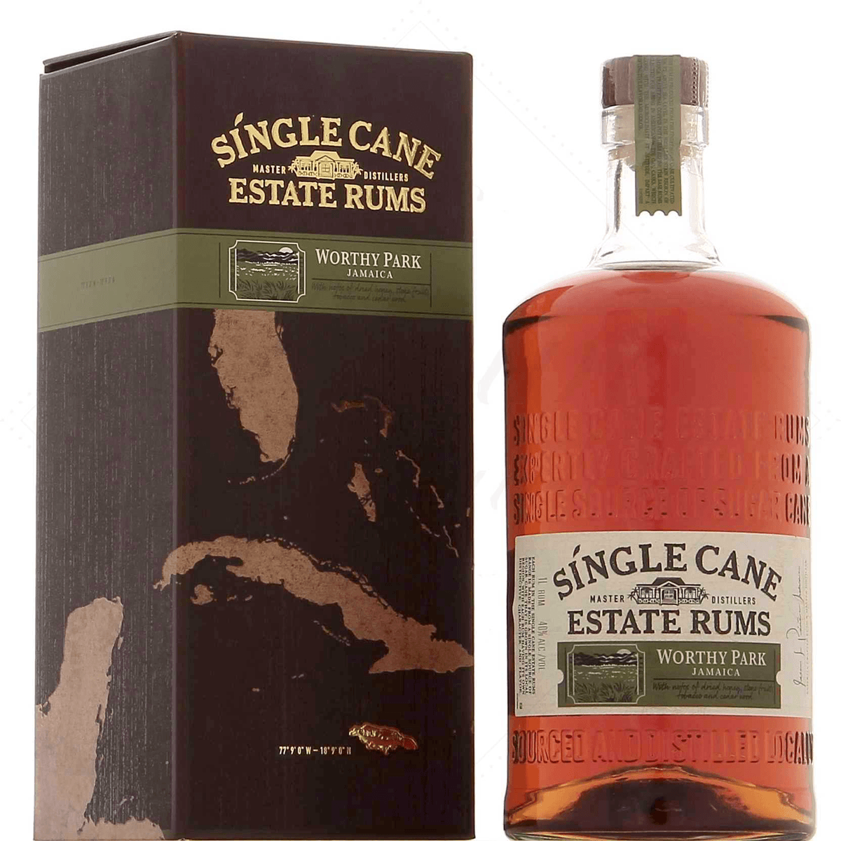 Single Cane Estate Rums Worthy Park Jamaica 40% Vol. 1L In Giftbox