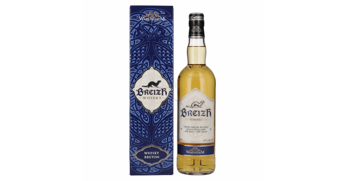 Whisky breton blended breizh 42% vol 70cl