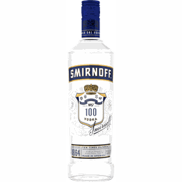Smirnoff Triple Distilled 100 1L Proof Label 50% Vol. | Winebuyers Vodka Blue